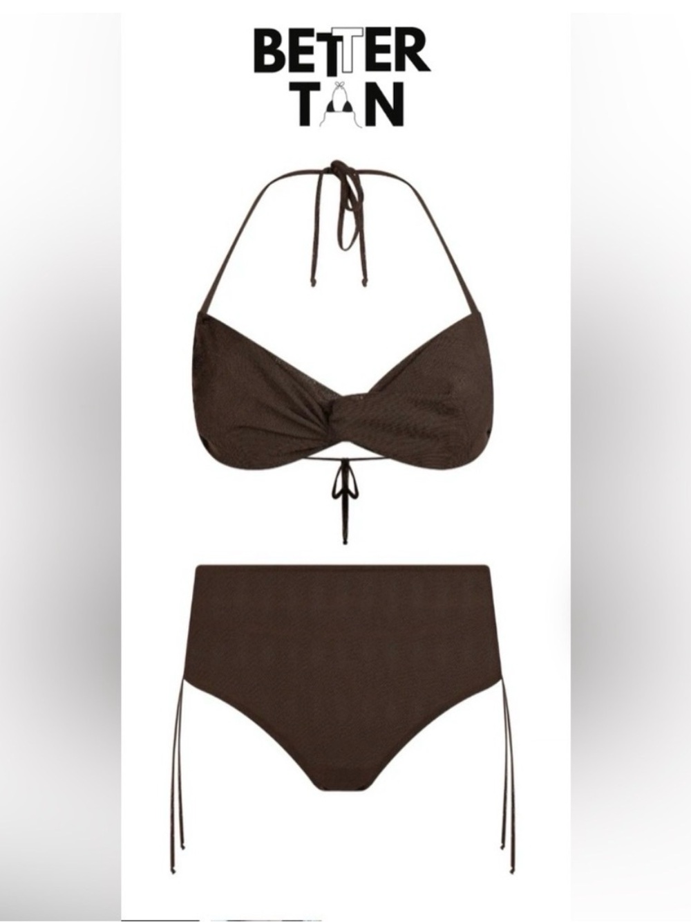 Better Tan The Malibu Mocha Bikini Top and Bottom Set